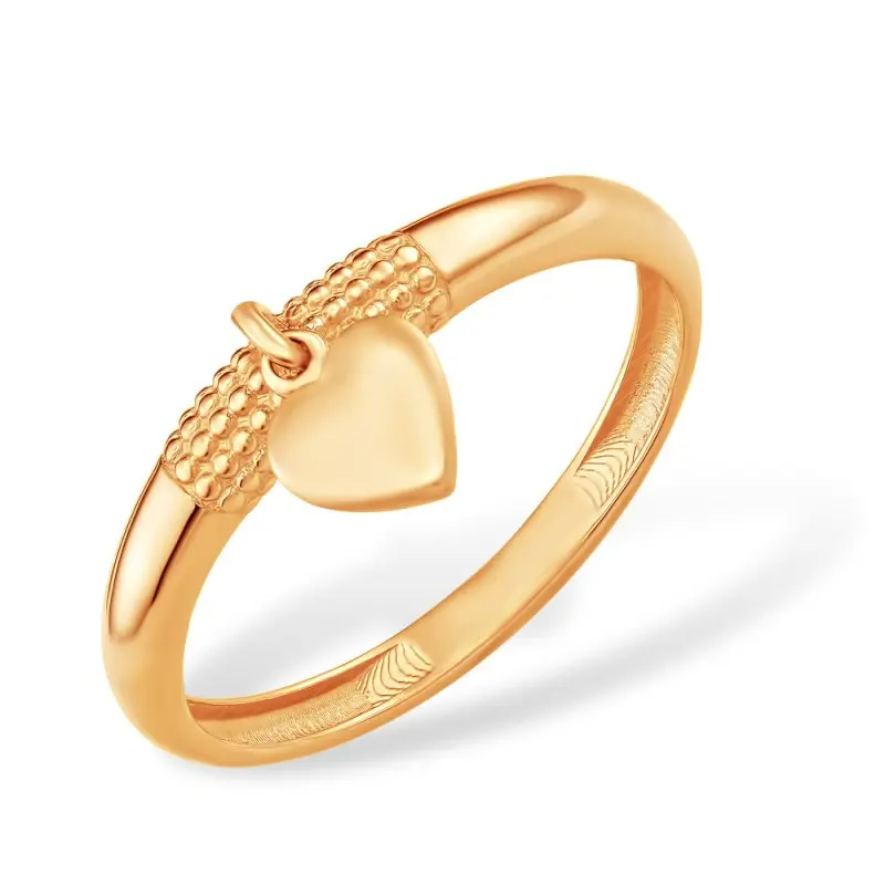 Кольцо декоративное из красного золота