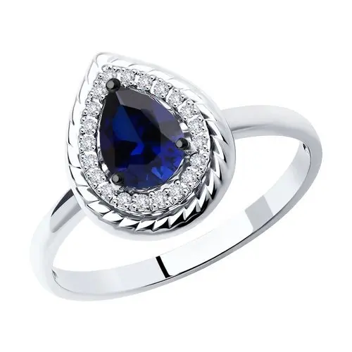 Кольцо декоративное из белого золота