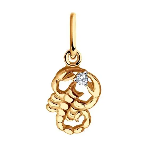 Подвеска знак зодиака из красного золота