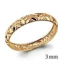 Кольцо православное из красного золота