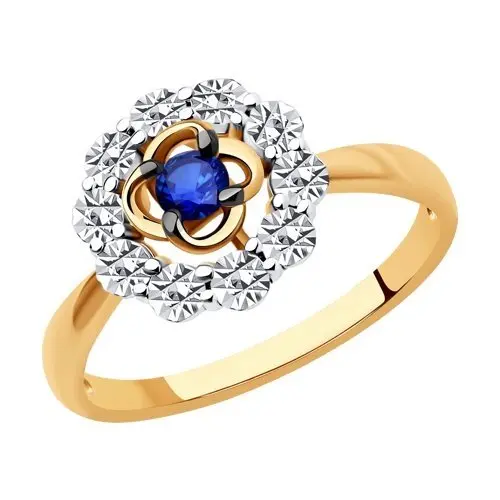 Кольцо декоративное из комбинированного золота