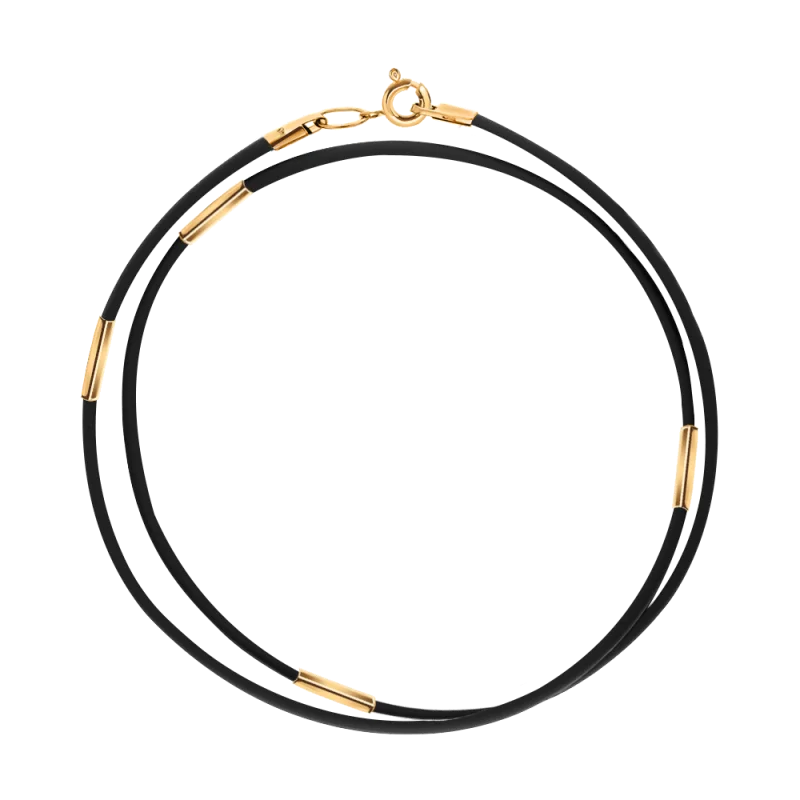 Цепь шнурок из красного золота