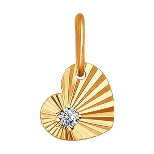 Подвеска декоративная из красного золота