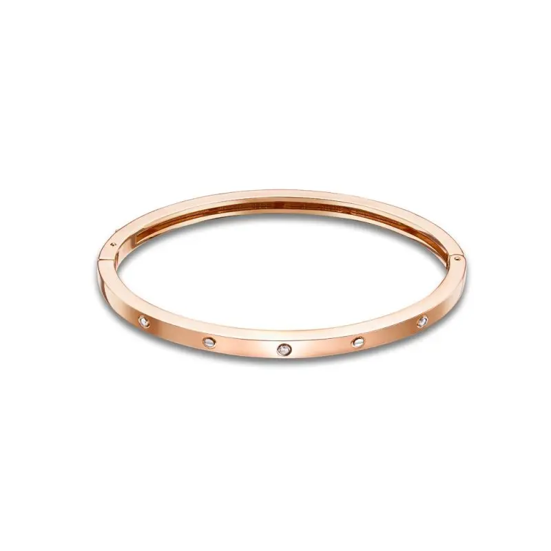 Браслет жесткий из красного золота