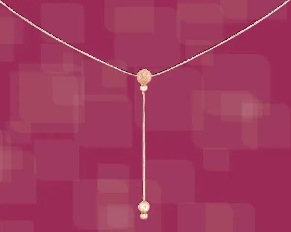 Цепь колье из красного золота