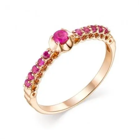 Кольцо декоративное из красного золота