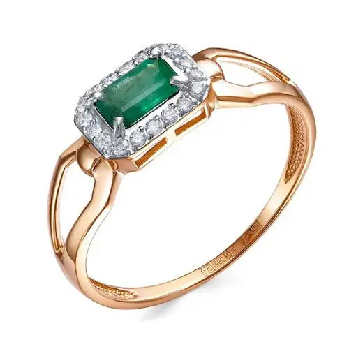 Кольцо декоративное из красного золота