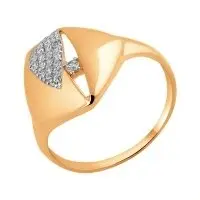 Кольцо декоративное из красного золота