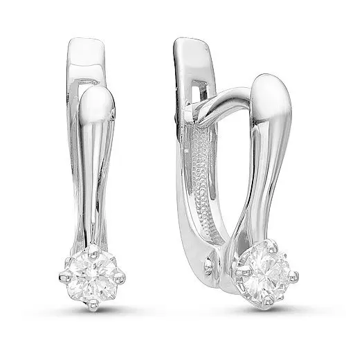 Серьги с английским замком из красного золота