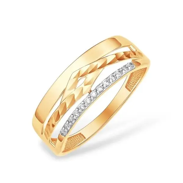 Кольцо декоративное из красного золота