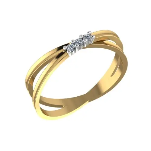 Кольцо декоративное из красного золота