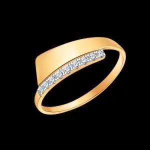 Кольцо декоративное из красного золота