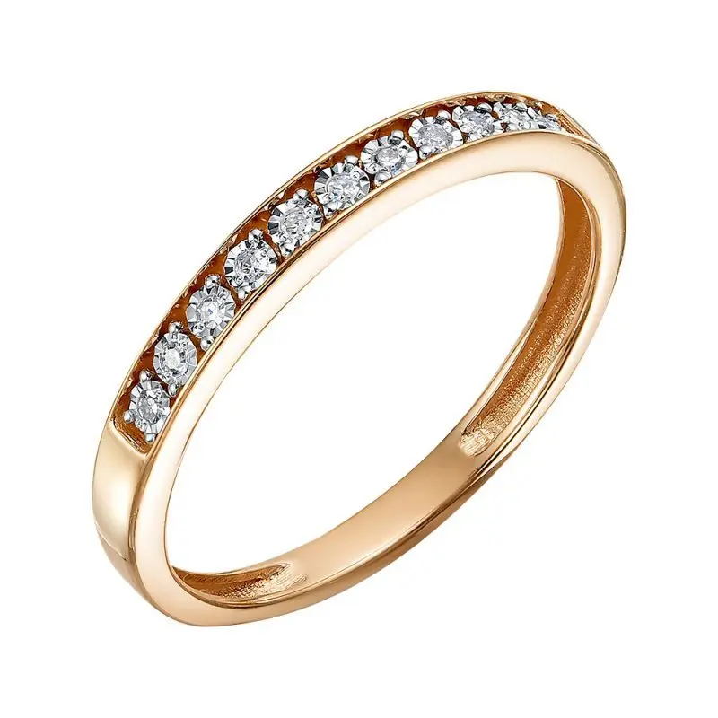 Кольцо декоративное из комбинированного золота