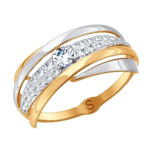 Кольцо декоративное из красного золота