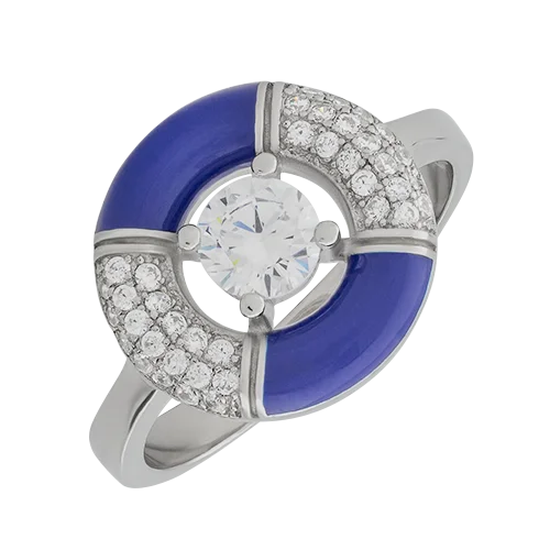 Кольцо декоративное из серебра