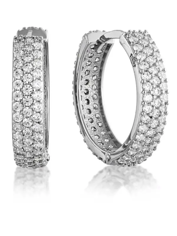 Серьги конго из серебра