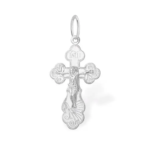 Подвеска крест из серебра