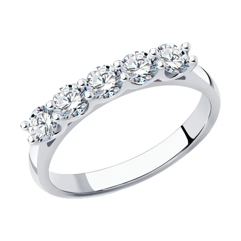 Кольцо декоративное из белого золота