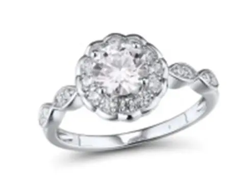 Кольцо декоративное из серебра