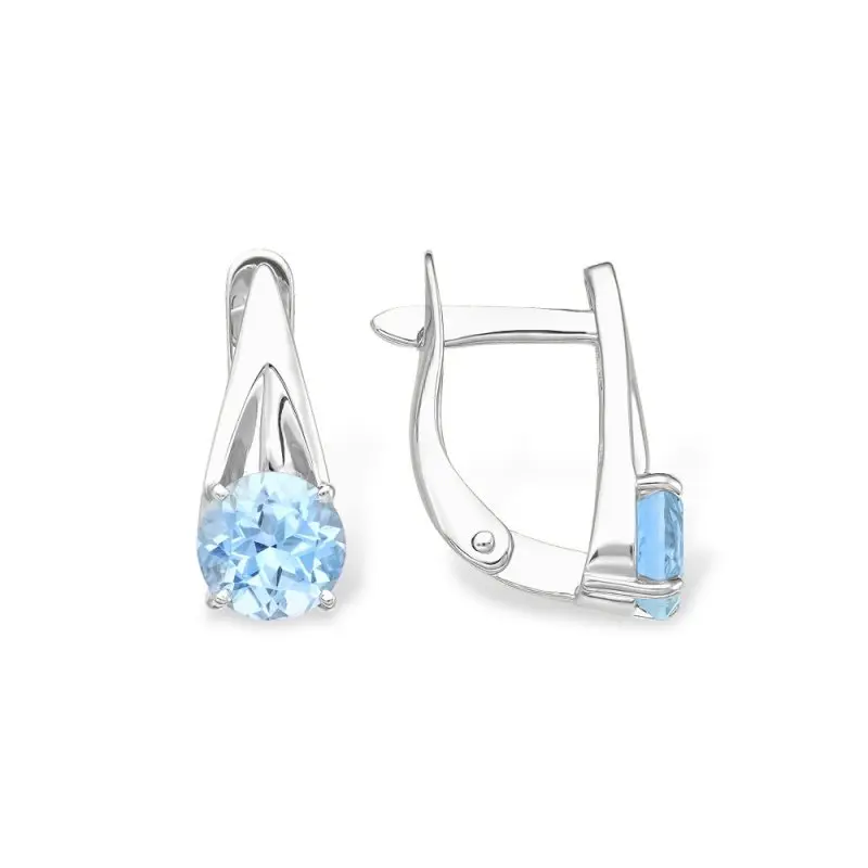 Серьги с английским замком из серебра