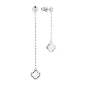 Серьги подвесные из серебра