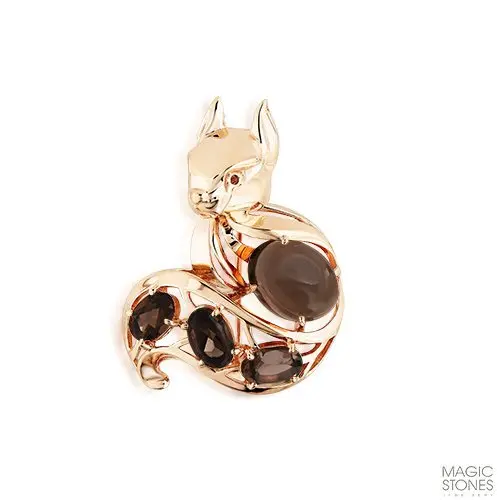 Брошь из красного золота