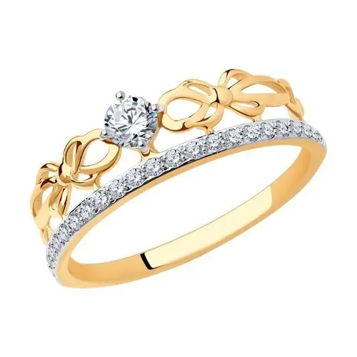 Кольцо декоративное из красного золота