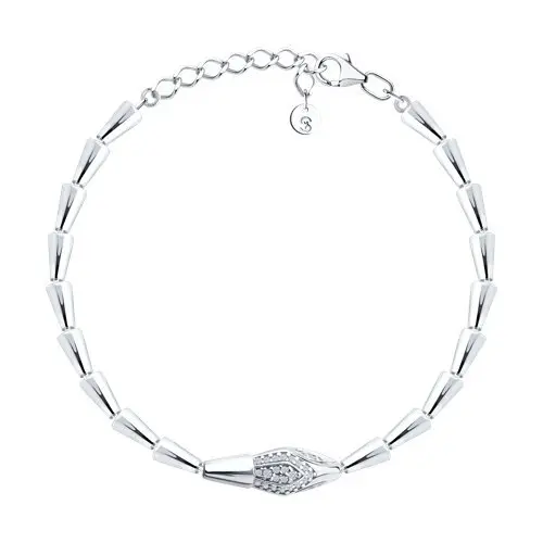 Браслет декоративный из серебра