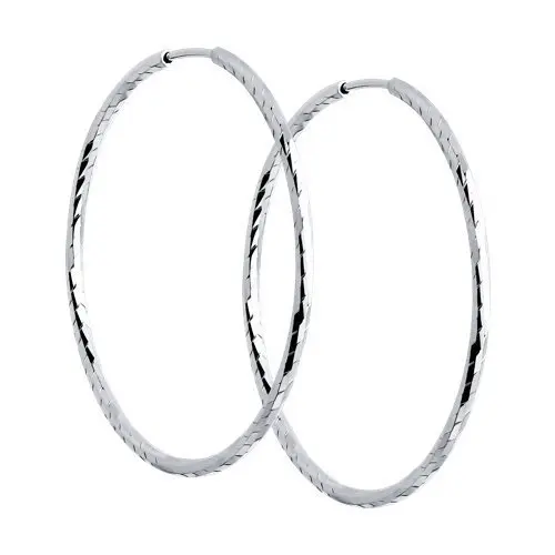 Серьги конго из серебра