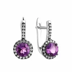 Серьги с английским замком из серебра
