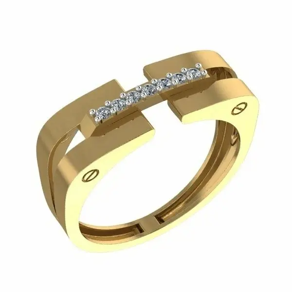 Кольцо декоративное из красного золота