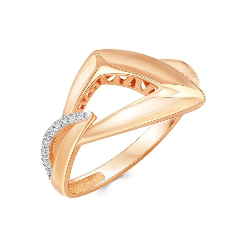 Кольцо декоративное из красного золота