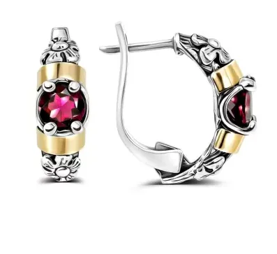 Серьги с английским замком из позолоты