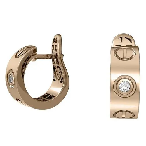 Серьги с английским замком из белого золота