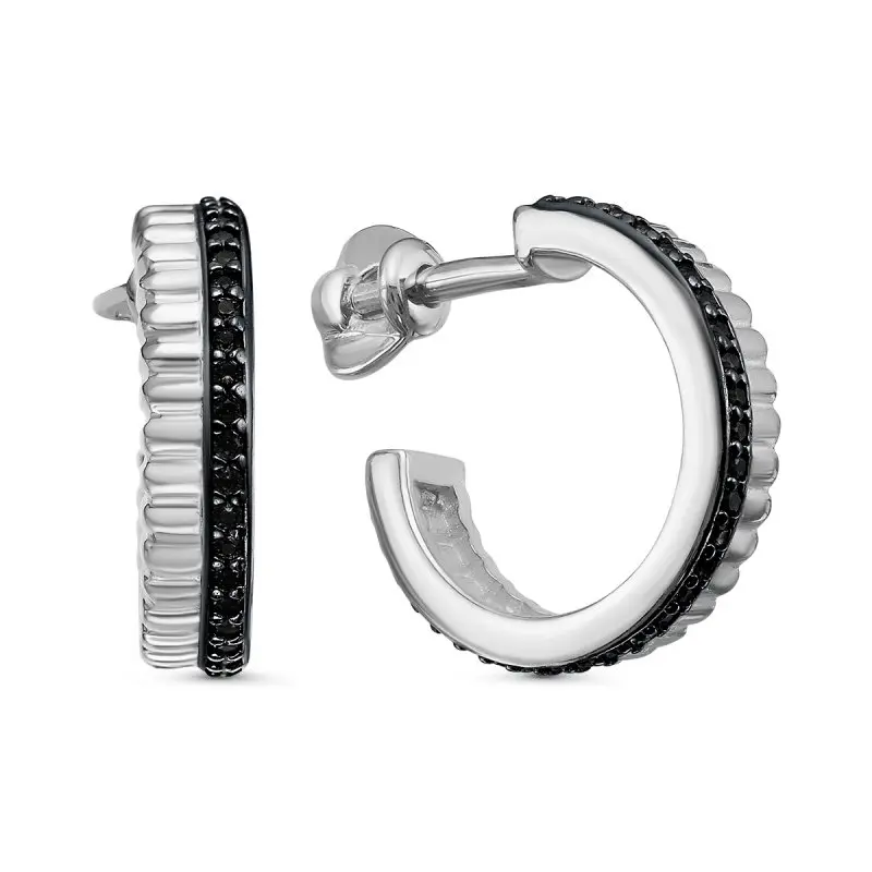 Серьги пуссеты из серебра