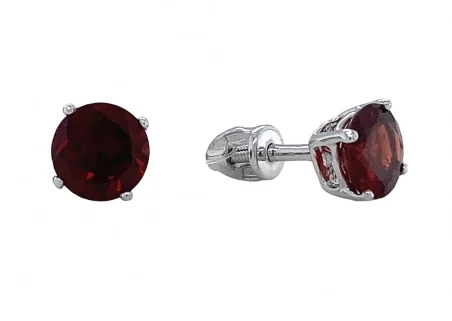 Серьги пуссеты из серебра