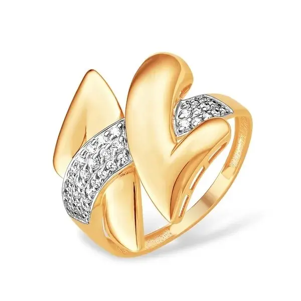 Кольцо декоративное из красного золота