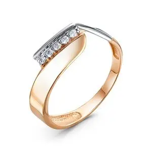 Кольцо декоративное из красного золота