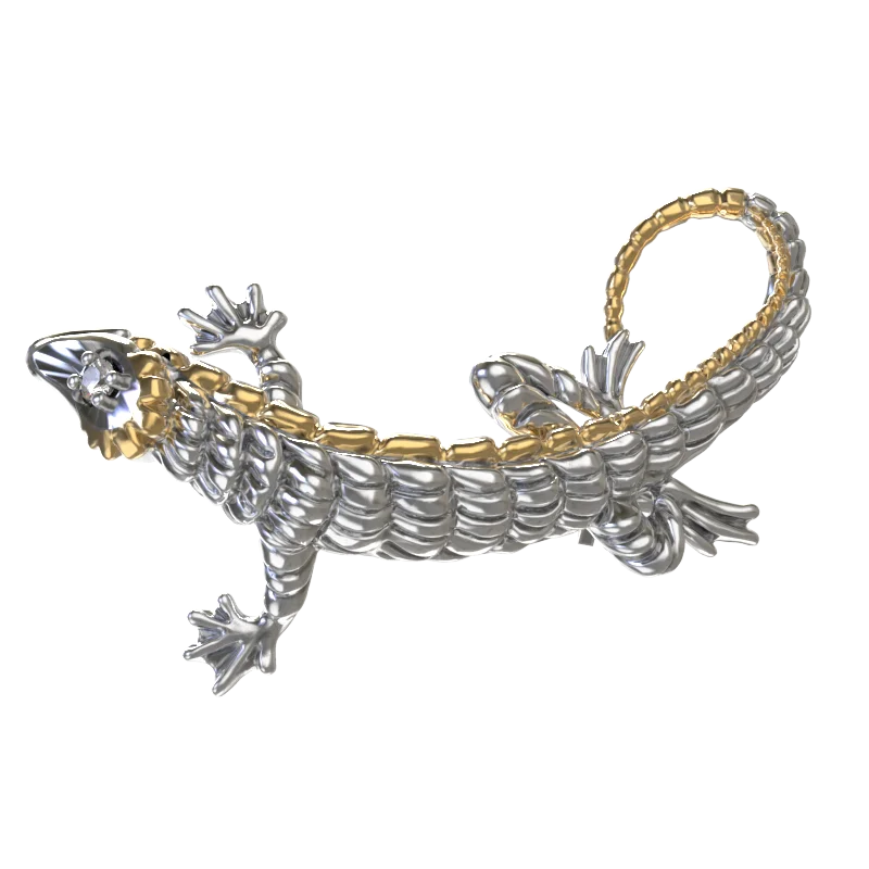 Брошь из позолоты