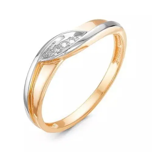 Кольцо декоративное из комбинированного золота