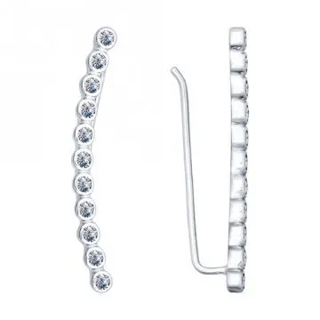 Серьги зажимы из серебра