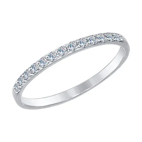 Кольцо декоративное из белого золота