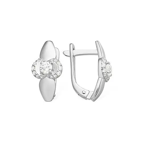 Серьги с английским замком из серебра