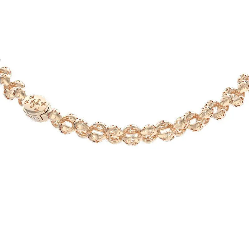 Цепь колье из красного золота