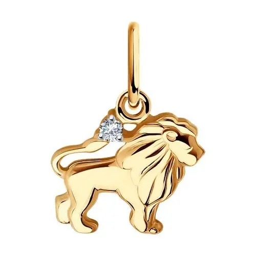 Подвеска знак зодиака из красного золота