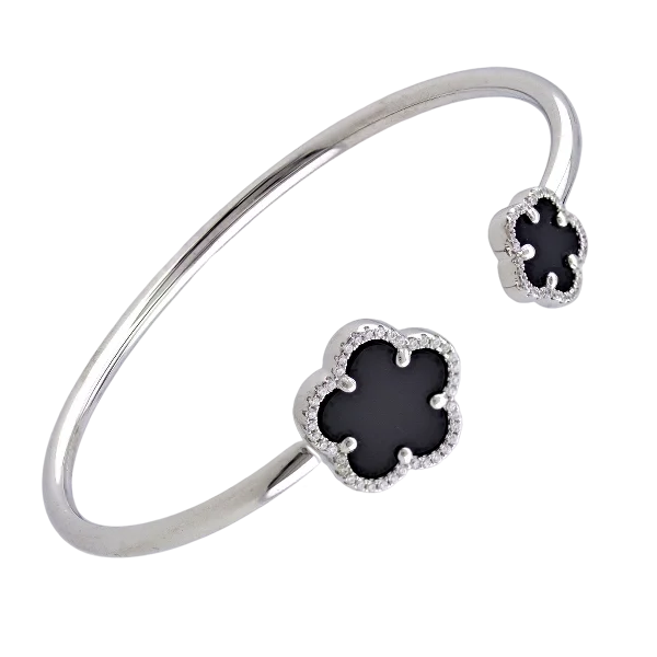 Браслет жесткий из серебра