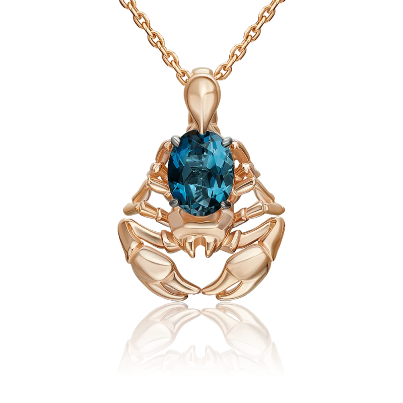 Подвеска декоративная из красного золота