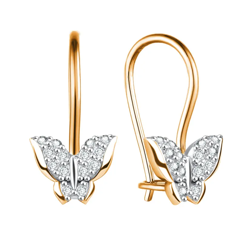 Серьги детские из позолоты