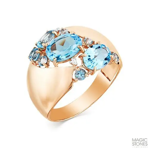 Кольцо декоративное из красного золота