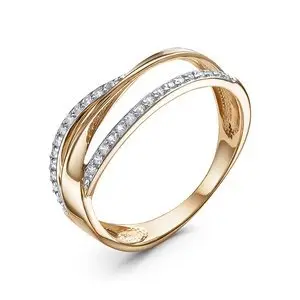 Кольцо декоративное из красного золота